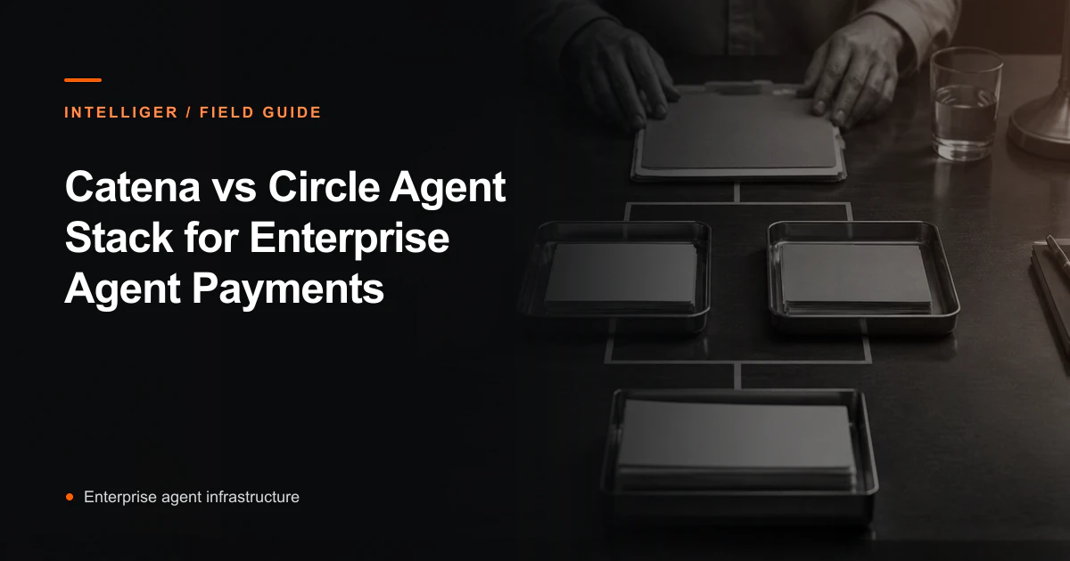 Finance operator comparing two enterprise settlement paths beside the article title